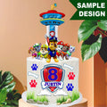 Paw Patrol Cake Topper, Editable Birthday Party Decoration (Instant Download)