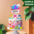 Shark Cake Topper, Editable Birthday Party Decoration (Instant Download)